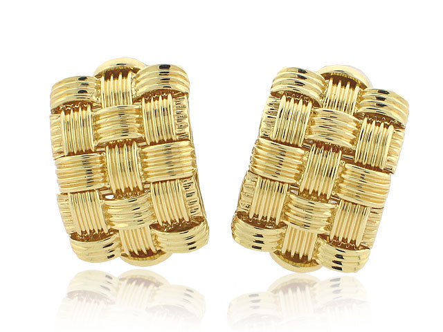 ROBERTO COIN 18K YELLOW GOLD HOOP EARRINGS FROM THE APPASSIONATA