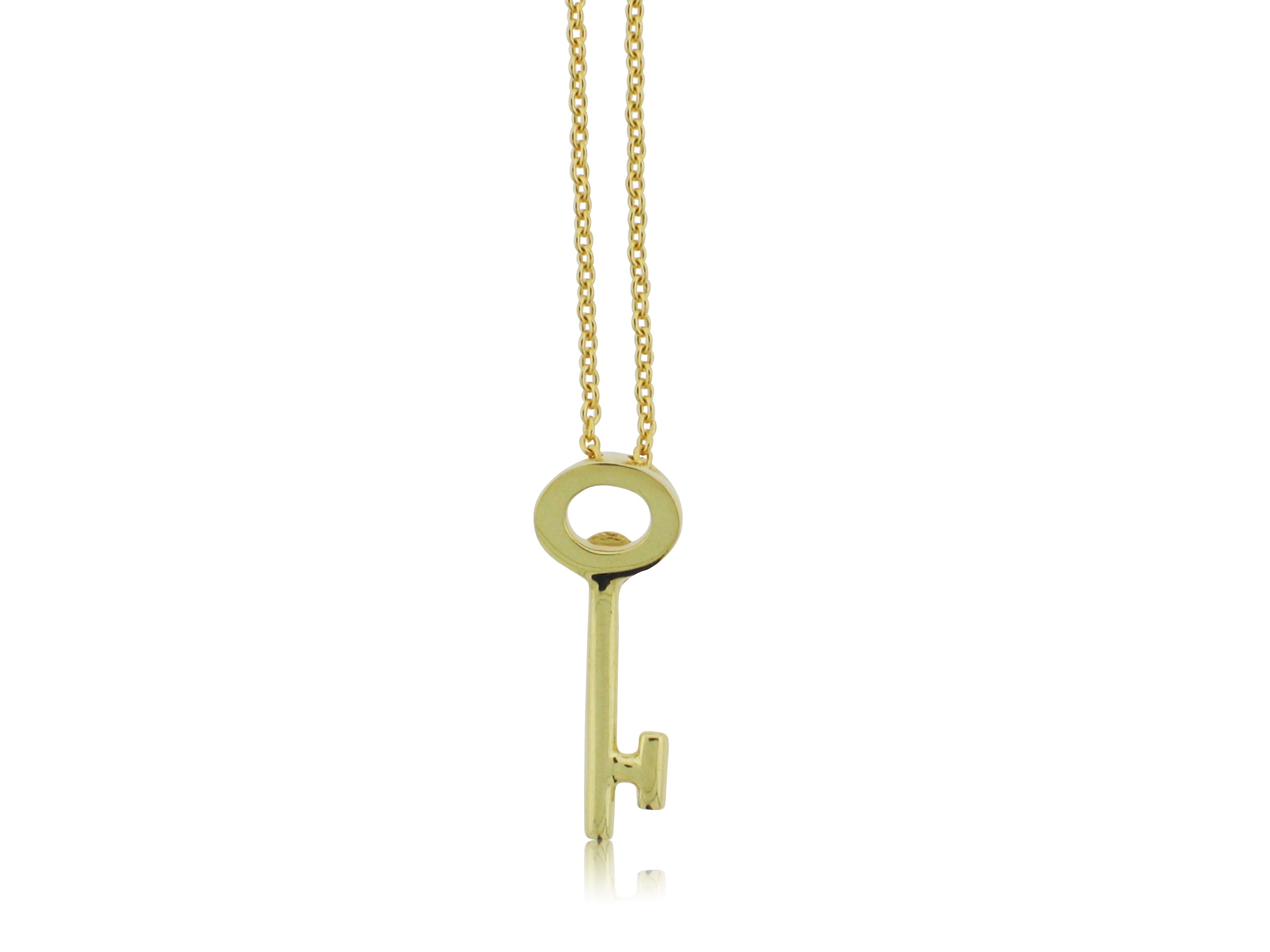 ROBERTO COIN 18K YELLOW GOLD KEY NECKLACE FROM THE GOLD COLLECTION