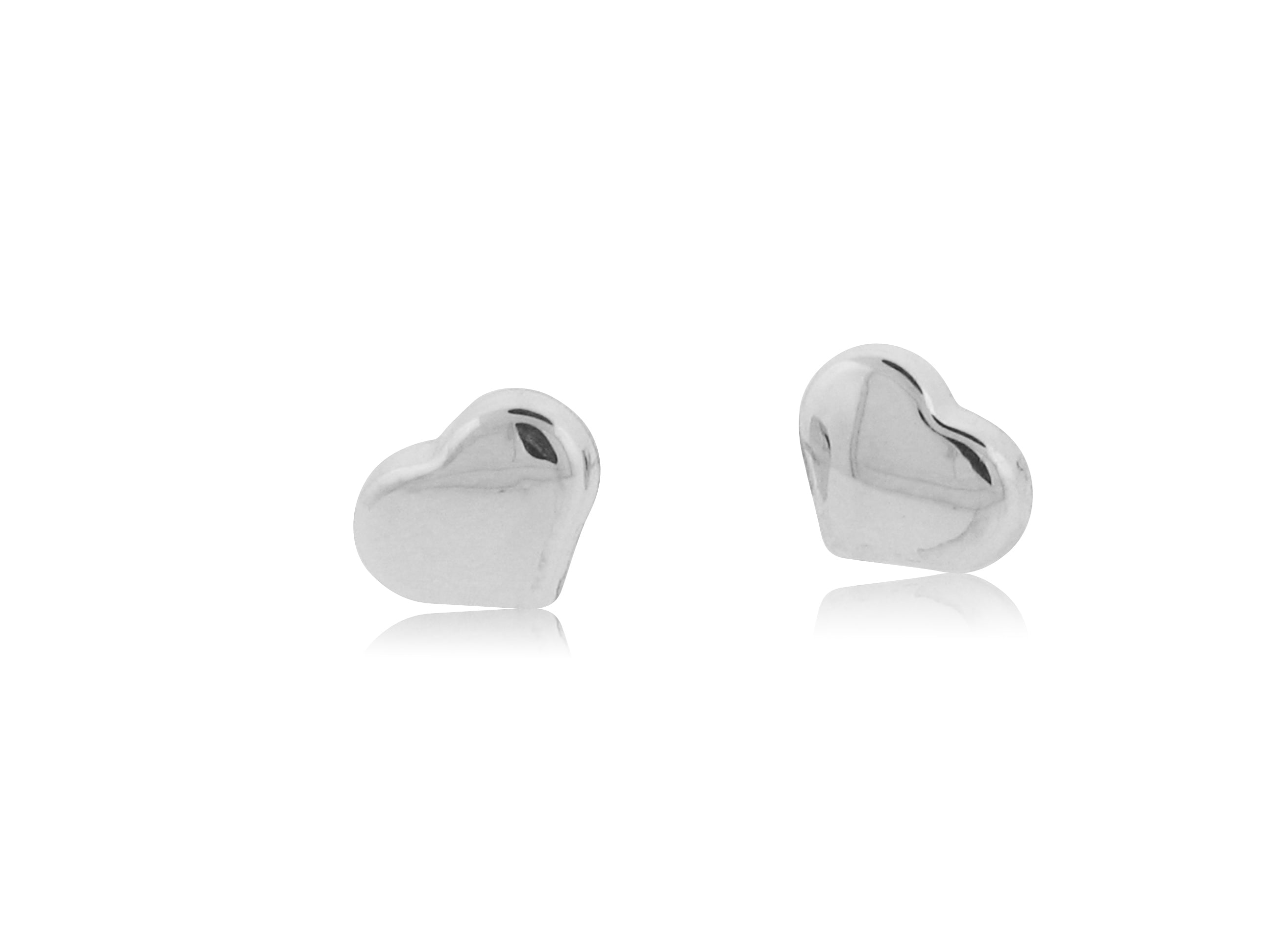 ROBERTO COIN 18K WHITE GOLD HEART EARRINGS FROM THE CLASSIC COLLECTION