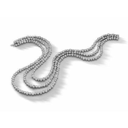 ROBERTO COIN 18K WHITE GOLD 34.30CT DIAMOND FRIZZANTE NECKLACE FROM THE CENTO COLLECTION