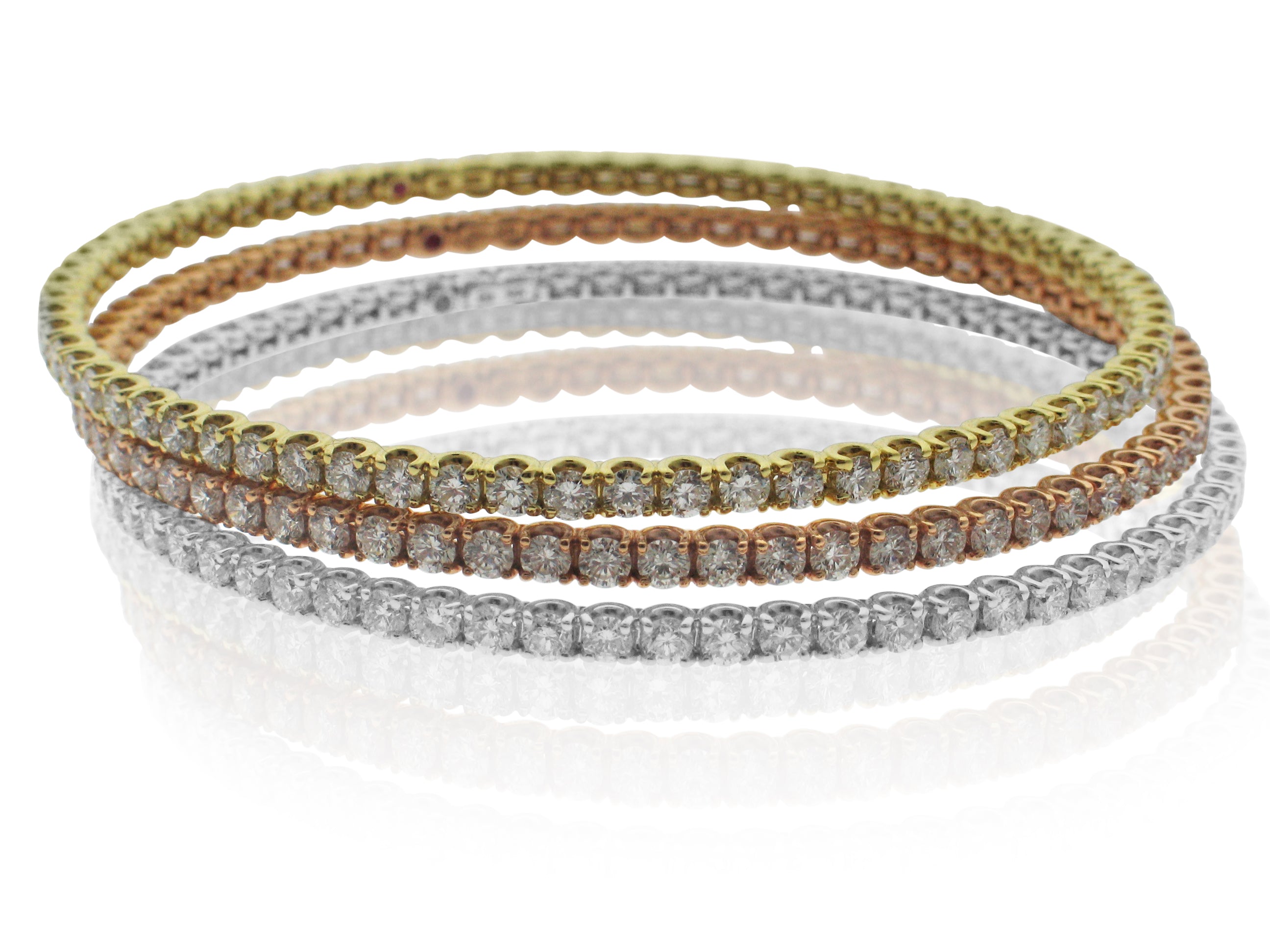ROBERTO COIN 18K YELLOW GOLD 5.50CT DIAMOND BANGLE BRACELET (ALL OTHERS SOLD SEPARATELY) FROM THE DIAMOND COLLECTION