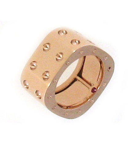 ROBERTO COIN 18K ROSE GOLD 2 ROW RING FROM THE POIS MOI COLLECTION