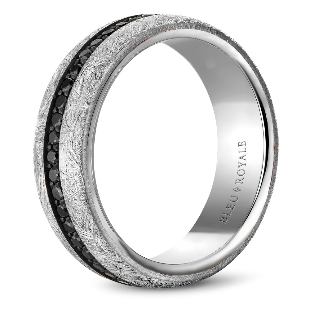BLEU ROYALE 14K WHITE GOLD/TANTALUM BLACK DIAMOND MENS