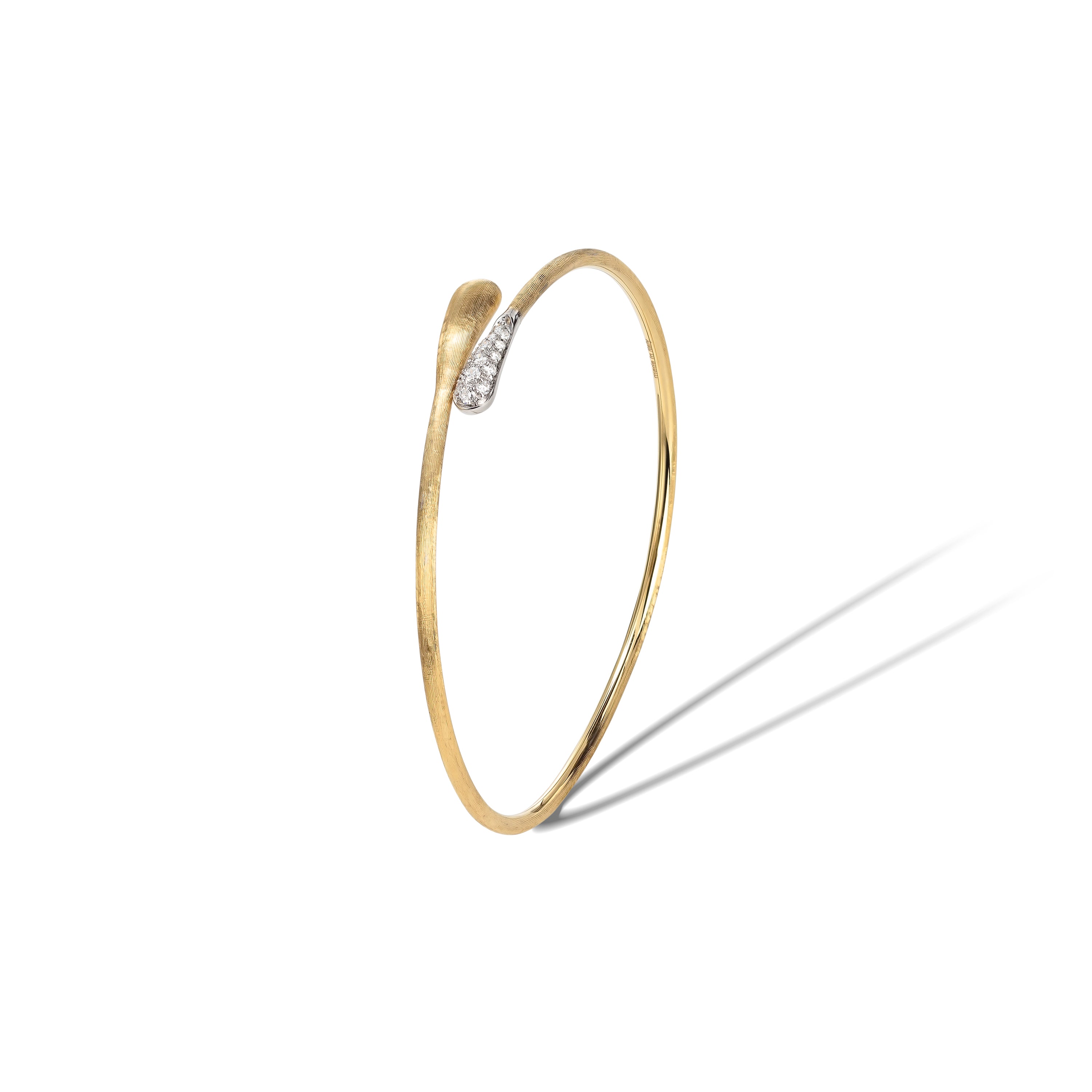 18K YELLOW GOLD AND DIAMOND HUGGING CUFF FROM THE LUCIA COLLECTION