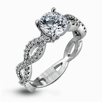 SIMON G PLATINUM 0.30CT VS/G DIAMOND ENGAGEMENT RING MOUNTING (CENTER STONE SOLD SEPARATELY) FROM THE ENGAGEMENT RING COLLECTION