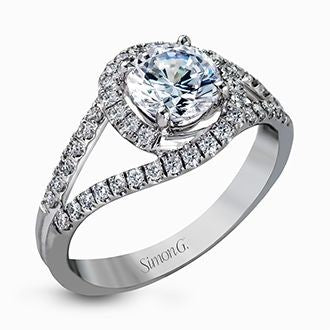 SIMON G PLATINUM 0.32CT VS/G DIAMOND ENGAGEMENT RING MOUNTING (CENTER STONE SOLD SEPARATELY) FROM THE ENGAGEMENT RING COLLECTION