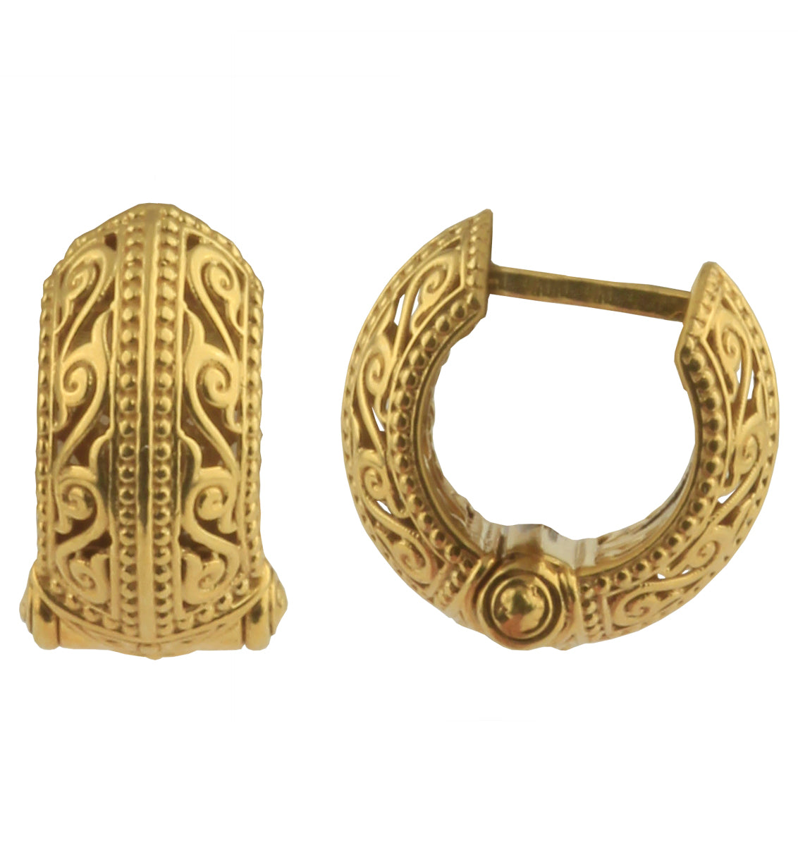 KONSTANTINO 18KT GOLD (6.35GR +/-)  EARRINGS FROM THE FLAMENCO GOLD  COLLECTION