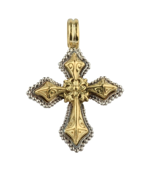 KONSTANTINO STERLING SILVER & 18K CROSS PENDANT FROM THE EROS COLLECTION