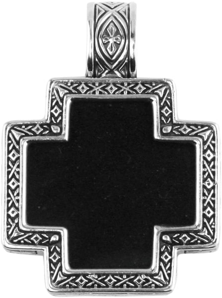 KONSTANTINO STERLING SILVER TURQUOISE-137 (OTHER STONE CHOICES AVAILABLE) CROSS PENDANT FROM THE COL