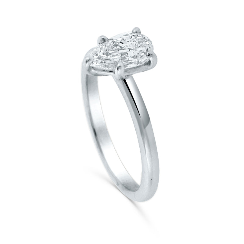 14K WHITE GOLD 1.01CT PEAR SOLITAIRE ENGAGEMENT RING