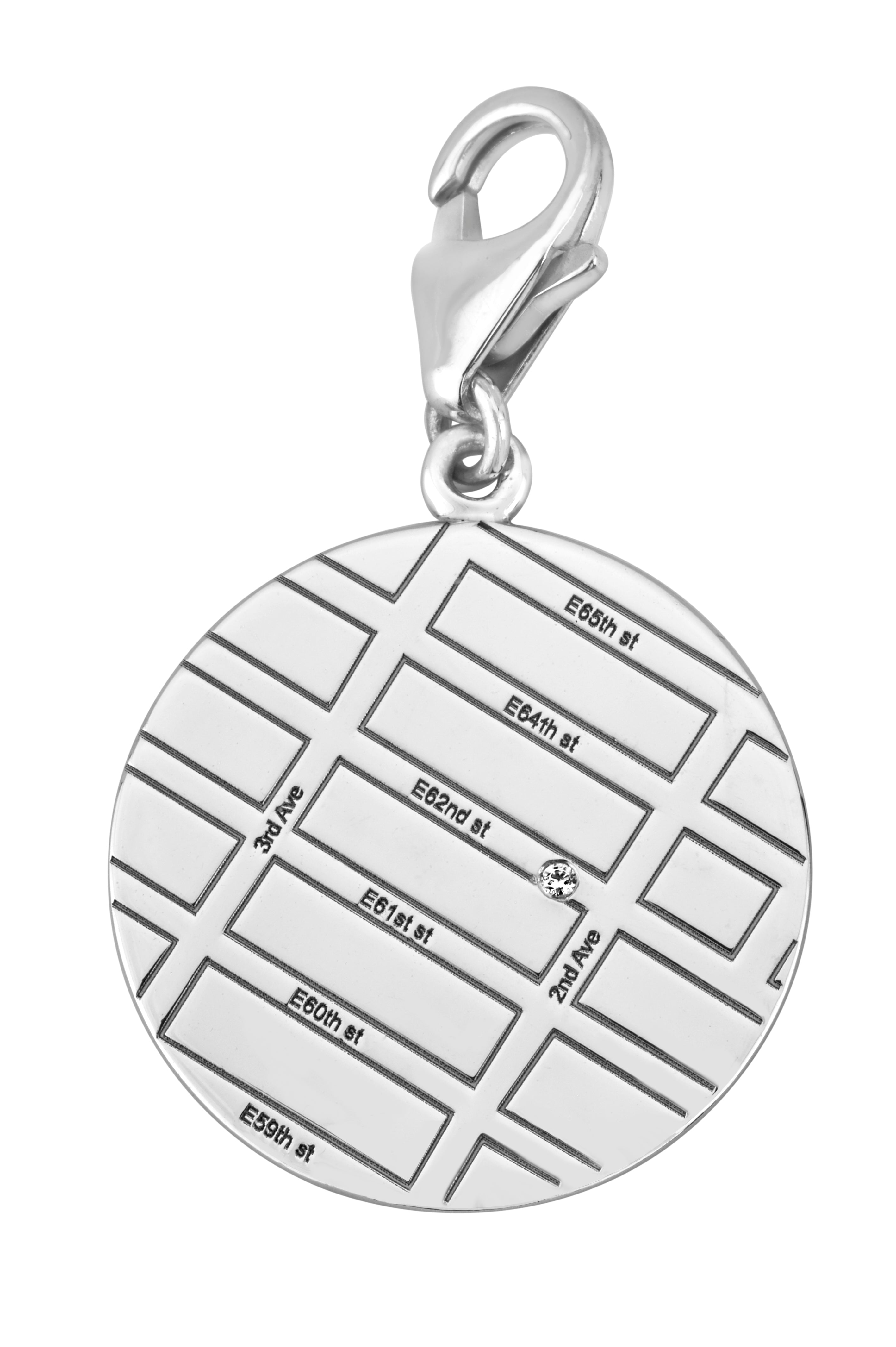 A.JAFFE  STERLING SILVER MAP CHARM