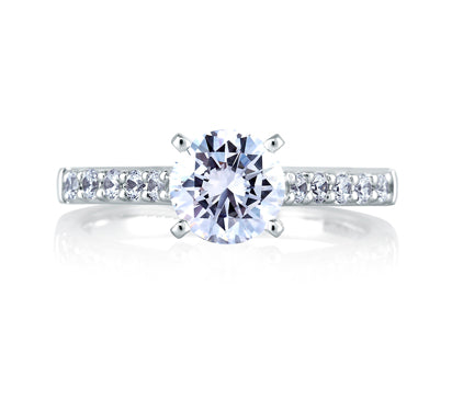 A.JAFFE CLASSICS CATHEDRAL CLASSIC ENGAGEMENT RING 0.3             (not including center stone)