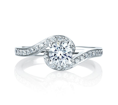 A.JAFFE METROPOLITAN ENGAGEMENT RING WITH A DELICATE TWIST 0.27             (not including center s