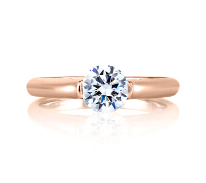 A.JAFFE CLASSICS MODERN SOLITAIRE CATHEDRAL ENGAGEMENT RING