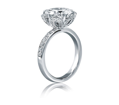 A.JAFFE SEASONS OF LOVE STATEMENT DIAMOND PETAL ENGAGEMENT RING 0.38            (not including cent