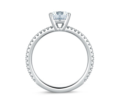 A.JAFFE CLASSICS CLASSIC MICRO PAVÉ ENGAGEMENT RING 0.13            (not including center stone)