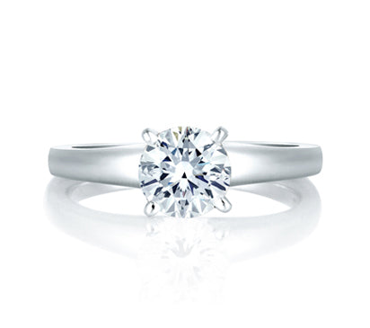 A.JAFFE CLASSICS SIMPLE FOUR PRONG SOLITAIRE ENGAGEMENT RING