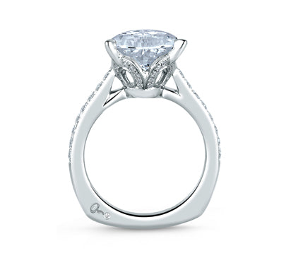 A.JAFFE SEASONS OF LOVE PEAR STATEMENT ENGAGEMENT RING 0.37            (not including center stone)