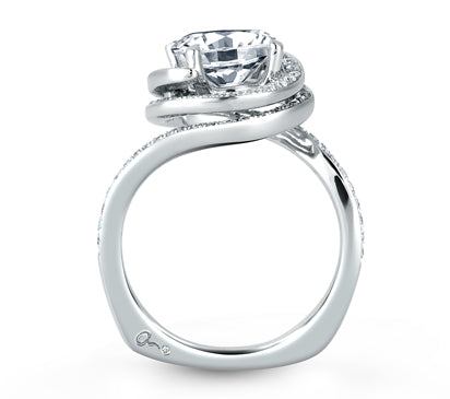 A.JAFFE METROPOLITAN HALO SWIRL ENGAGEMENT RING 0.43            (not including center stone)