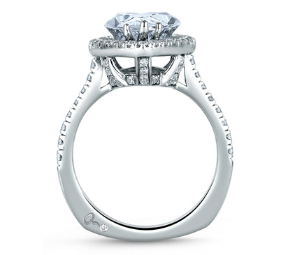 A.JAFFE SEASONS OF LOVE HALO STATEMENT MARQUISE ENGAGEMENT RING 0.5             (not including cent