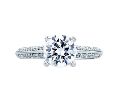 A.JAFFE CLASSICS CLASSIC ROUND DIAMOND CENTER SOLITAIRE ENGAGEMENT RING