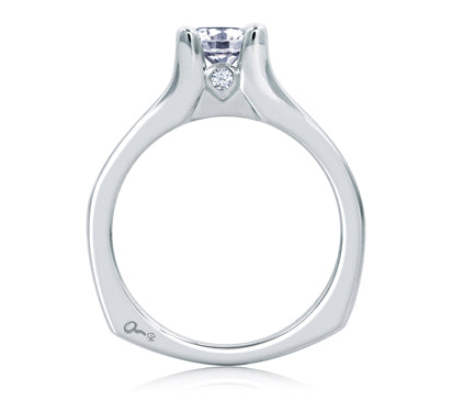 A.JAFFE CLASSICS CLASSIC PRONG SET SOLITAIRE ENGAGEMENT RING 0.28             (not including center