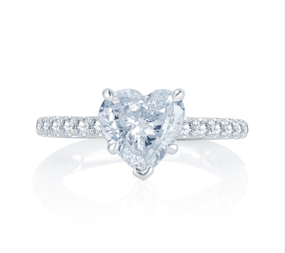 A.JAFFE QUILTED COLLECTION AN ODE TO TRUE LOVE! CHARMING FRENCH PAVÉ SETTING QUILTED ENGAGEMENT RIN