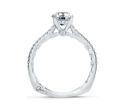 A.JAFFE QUILTED COLLECTION QUILTED FRENCH PAVÉ ROUND ENGAGEMENT RING 0.24            (not including