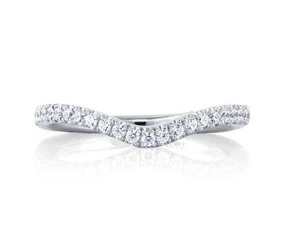 A.JAFFE CLASSICS TRELLIS FIVE STONE SIGNATURE CONTOUR BAND 0.3