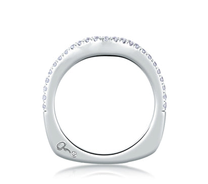 A.JAFFE CLASSICS TRELLIS FIVE STONE SIGNATURE CONTOUR BAND 0.3
