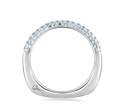 A.JAFFE CLASSICS ALL SIDES FRENCH PAVÉ SIGNATURE BAND 0.48