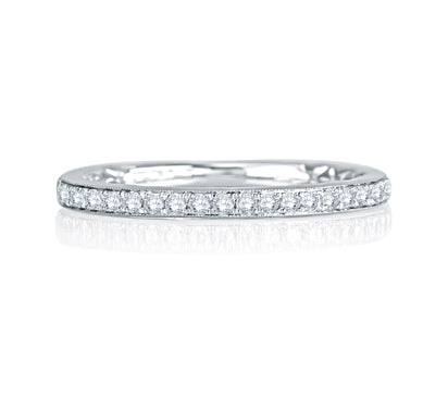 A.JAFFE QUILTED COLLECTION DELICATE QUILTED ANNIVERSARY BAND 0.18