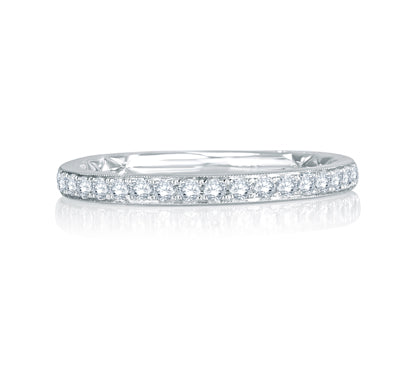 A.JAFFE QUILTED COLLECTION DELICATE QUILTED ANNIVERSARY BAND 0.25