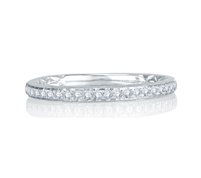 A.JAFFE QUILTED COLLECTION DELICATE QUILTED ANNIVERSARY BAND 0.14