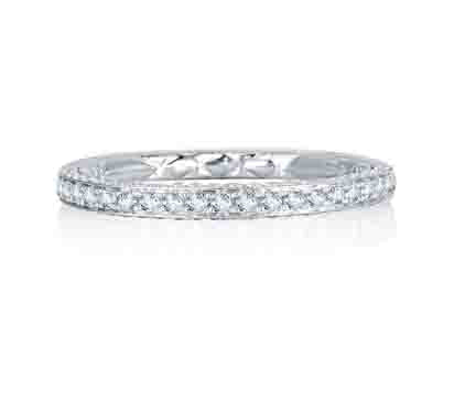 A.JAFFE QUILTED COLLECTION DELICATE QUILTED ANNIVERSARY BAND 0.4