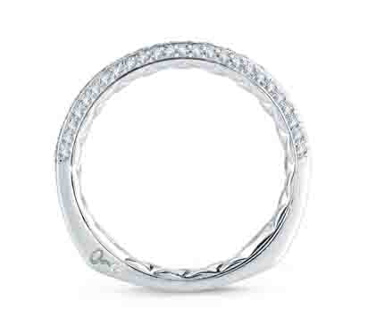 A.JAFFE QUILTED COLLECTION DELICATE QUILTED ANNIVERSARY BAND 0.4