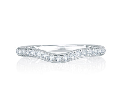 A.JAFFE QUILTED COLLECTION DELICATE QUILTED ANNIVERSARY BAND 0.08