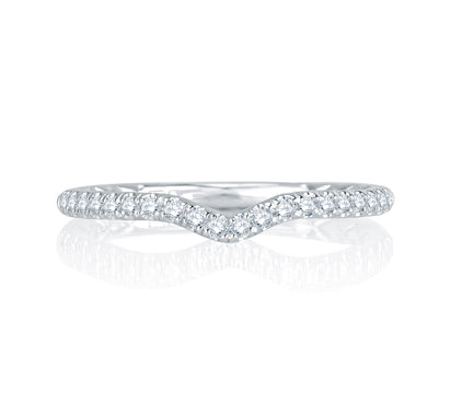 A.JAFFE QUILTED COLLECTION DELICATE QUILTED ANNIVERSARY BAND 0.17