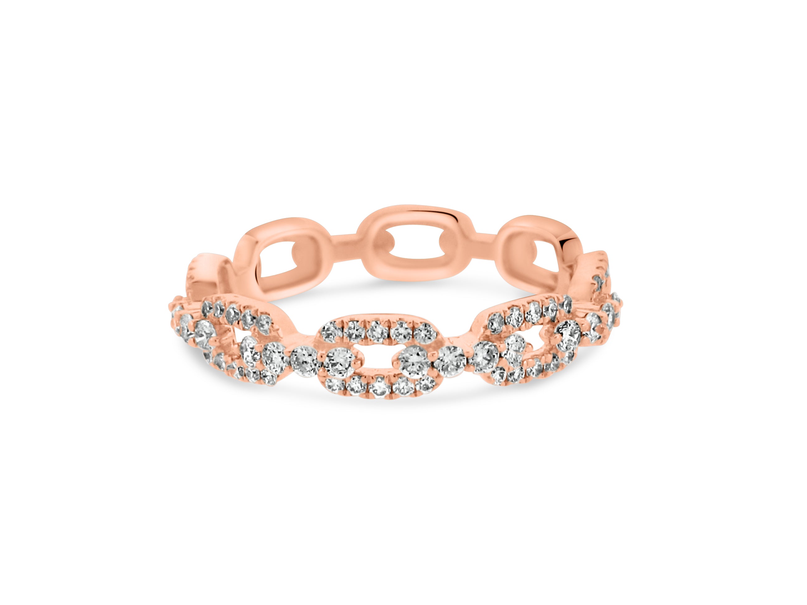 PRIVE'18K ROSE GOLD .44CT VS CLARITY AND G COLOR DIAMOND BAND