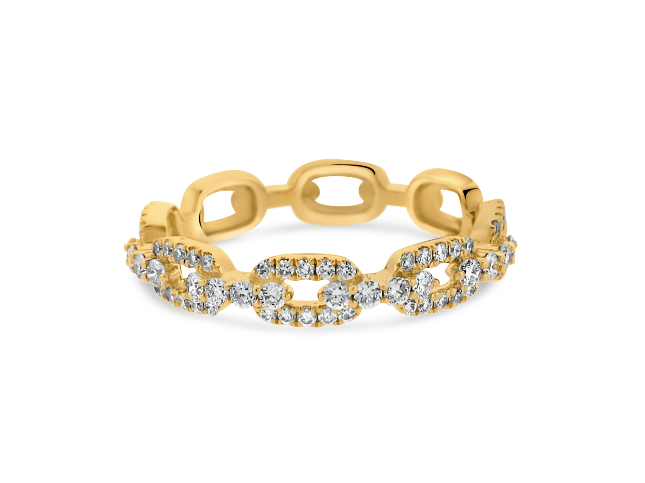 PRIVE'18K YELLOW GOLD  .44CT VS CLARITY AND G COLOR DIAMOND LINK BAND